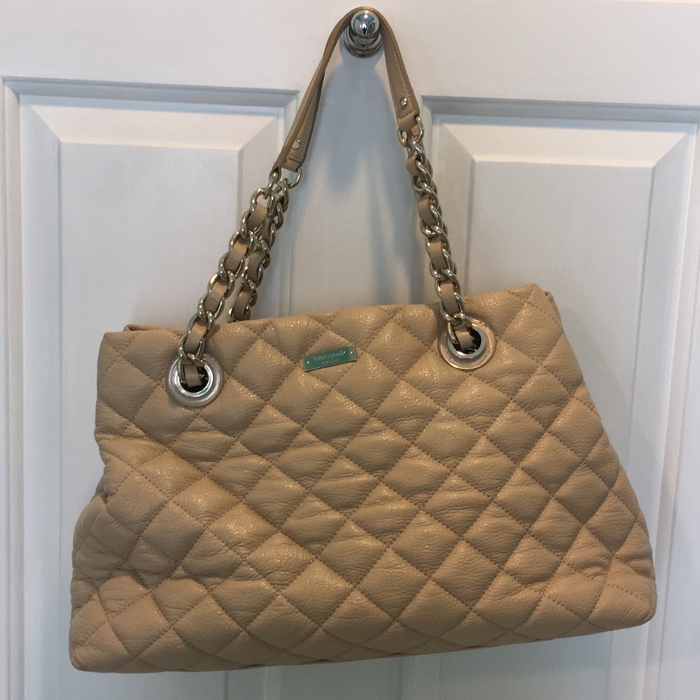 Kate Spade Beige Quilted Purse